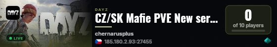 CZ/SK Mafie PVE New server live status badge
