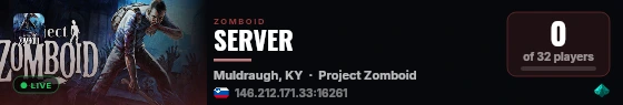 SERVER live status badge