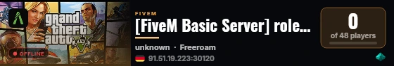 [FiveM Basic Server] roleplay live status badge