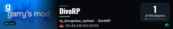 My Garry's Mod Server live status badge