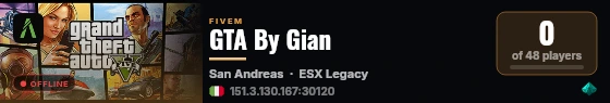 GTA By Gian live status badge