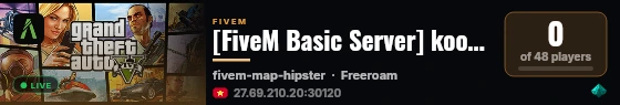 [FiveM Basic Server] koon-test live status badge