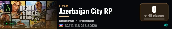 Azerbaijan City RP live status badge