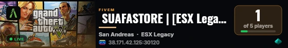  SUAFASTORE | [ESX Legacy] live status badge