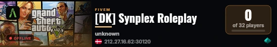 [DK] Synplex Roleplay live status badge