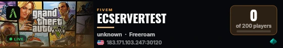 ECSERVERTEST live status badge