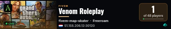 Venom Roleplay live status badge
