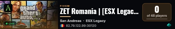 ZET Romania | [ESX Legacy] live status badge