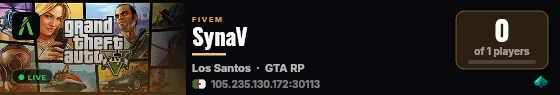 SynaV live status badge