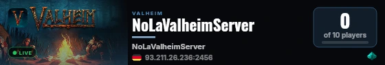 NoLaValheimServer live status badge
