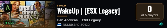 WakeUp | [ESX Legacy] live status badge