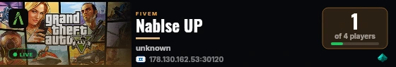 Nablse UP live status badge