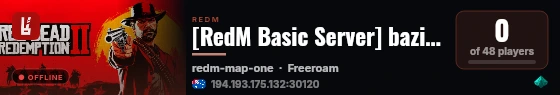 [RedM Basic Server] bazinga live status badge