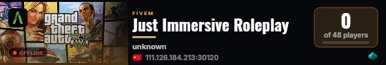 Just Immersive Roleplay live status badge