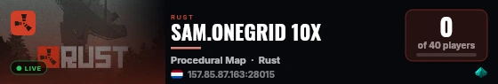 SAM.ONEGRID 10X live status badge