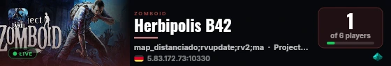 Herbipolis B42 live status badge