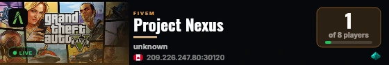 [Project Nexus] Project Nexus live status badge