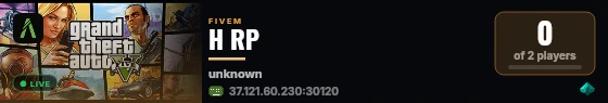 H RP live status badge