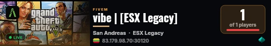 vibe | [ESX Legacy] live status badge