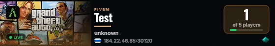 Test live status badge