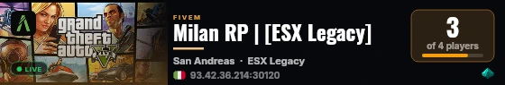 Milan RP | [ESX Legacy] live status badge