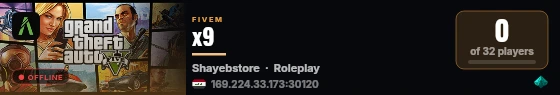 x9 live status badge