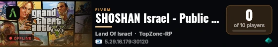 SHOSHAN Israel - Public RolePlay live status badge