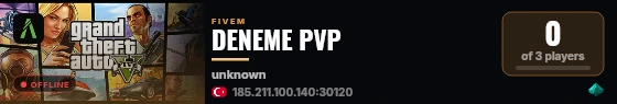 DENEME PVP live status badge