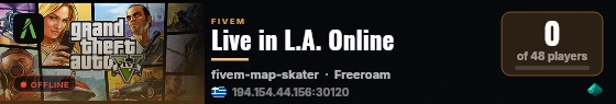 Live in L.A. Online live status badge