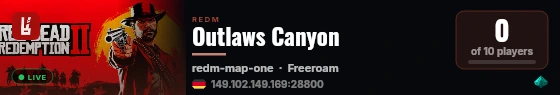 Outlaws Canyon live status badge