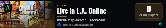 Live in L.A. Online live status badge