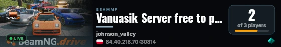 Vanuasik Server free to play live status badge