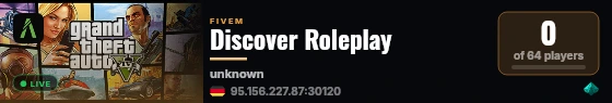 Discover Roleplay live status badge