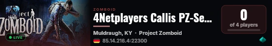4Netplayers Callis PZ-Server live status badge