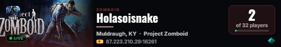 Holasoisnake live status badge