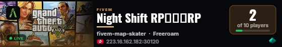 Night Shift RP｜夜班RP live status badge