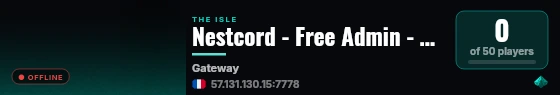Nestcord - Free Admin - PVP - Discord Link live status badge