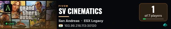 SV CINEMATICS live status badge