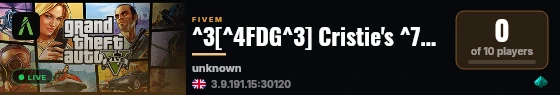 ^3[^4FDG^3] Cristie's ^7Development City live status badge