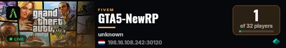 GTA5-NewRP live status badge