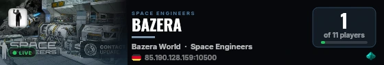 BAZERA live status badge