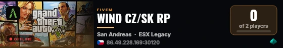 WIND CZ/SK RP live status badge