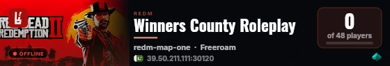 Winners County Roleplay live status badge
