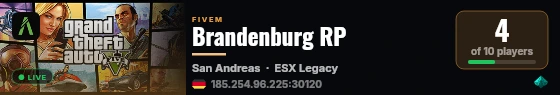 Brandenburg RP live status badge