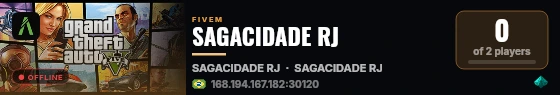 SAGACIDADE RJ live status badge