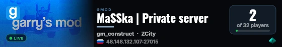 MaSSka | Private server live status badge