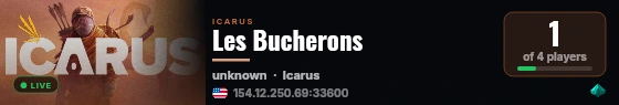Les Bucherons live status badge