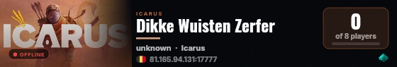 Dikke Wuisten Zerfer live status badge