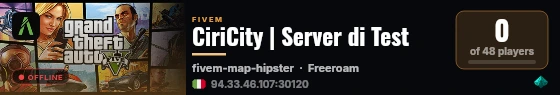 CiriCity | Server di Test live status badge