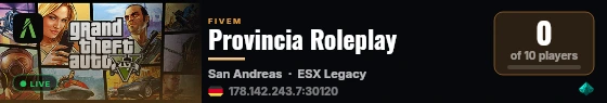 Provincia Roleplay live status badge